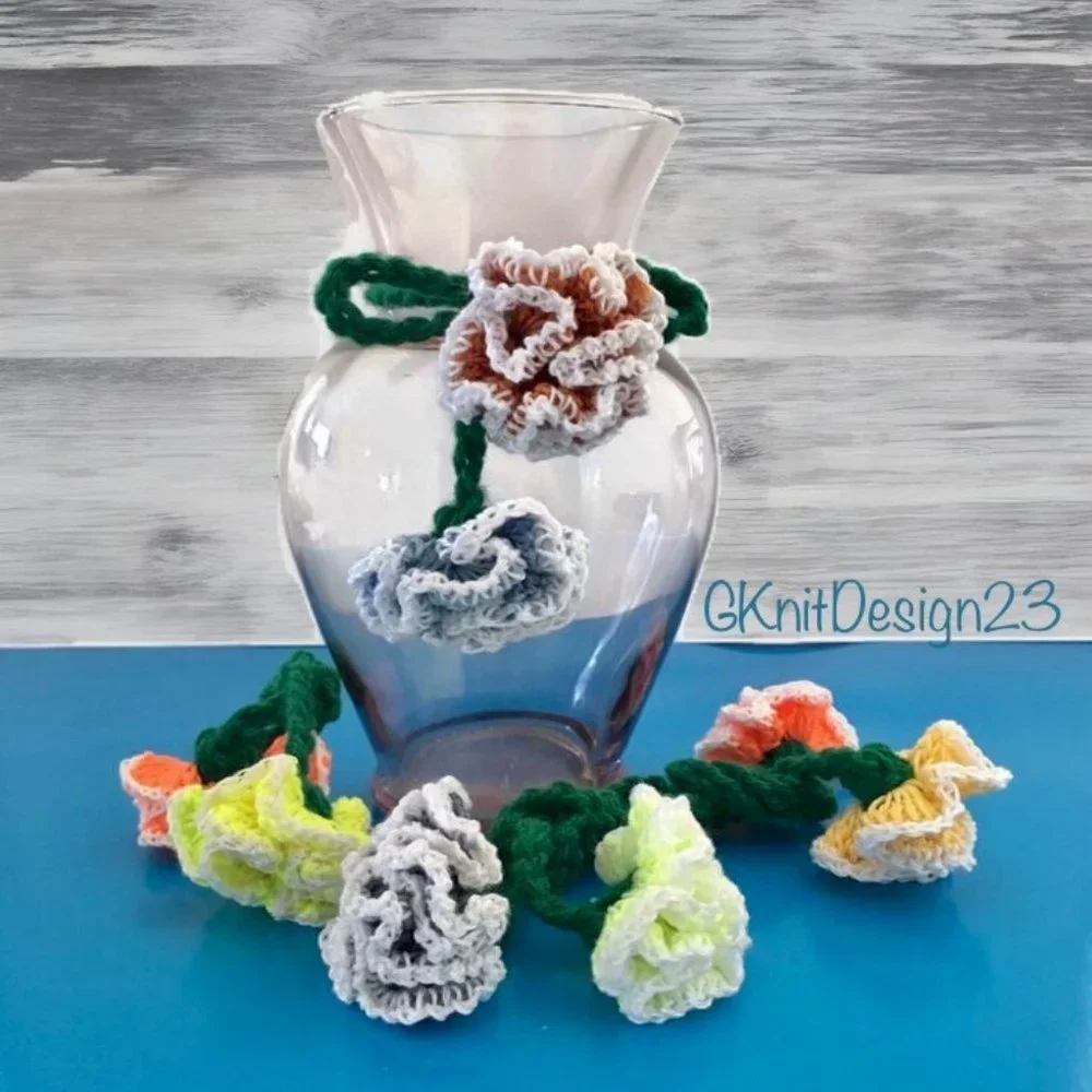Crochet Flowers, Crochet Flowers Box Decor, Crochet Flowers for Bridle Shower